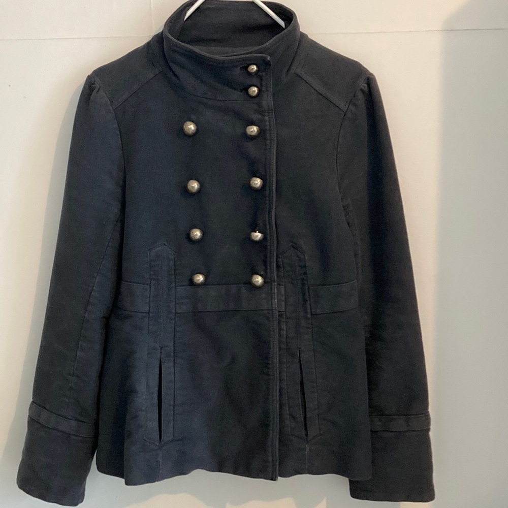 Marc Jacobs Pea Coat M heavy cotton Navy Gray
